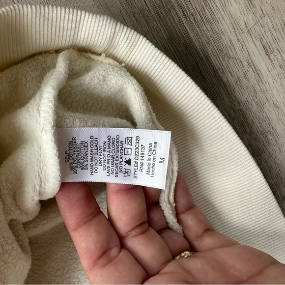 Double Zero Off-White Oversized Crewneck Top Medium M - Picture 3 of 6